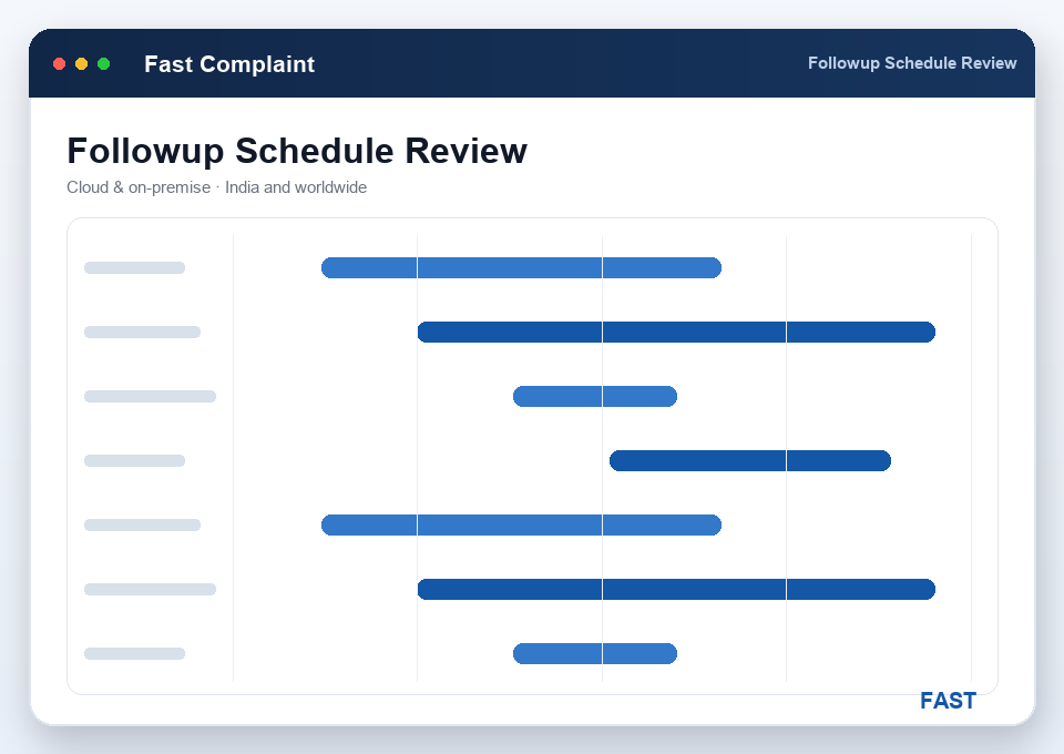 Service manager reviewing the pending ticket follow-up schedule